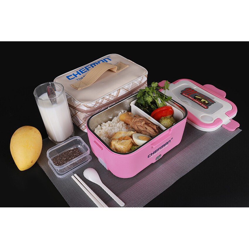 Hộp cơm hâm nóng Chefman CM 113i inox - Hàng chính hãng - Tặng kèm túi đựng hộp cơm | BigBuy360 - bigbuy360.vn