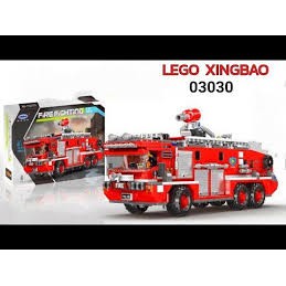 (XẢ KHO) Trò chơi lego xe cứu hoả 767 chi tiết có sách hướng dẫn, giúp bé từ bỏ thói quen chơi điện thoại, máy tính ipad