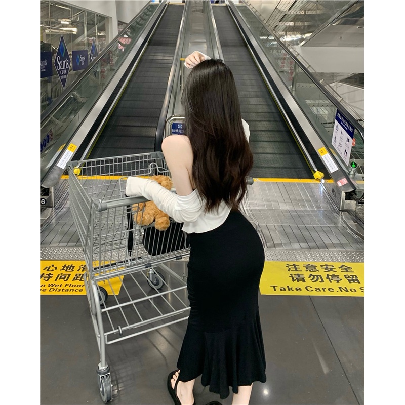 Đầm Hai Dây Lưng Cao Dáng Ôm Thời Trang Mùa Hè Quyến Rũ Cho Nữ