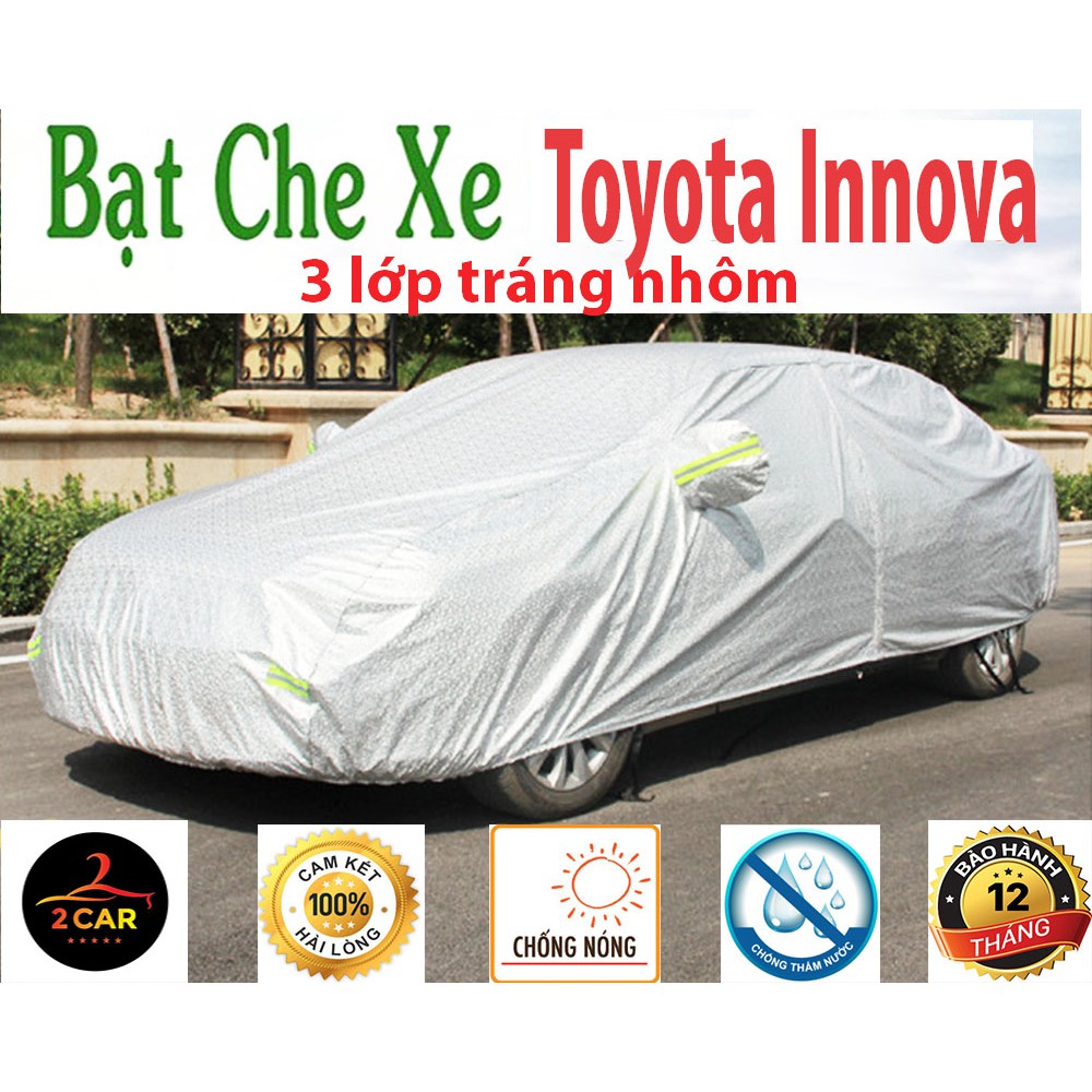 Bạt Che Phủ Xe Toyota Innova Cao Cấp (bạt 3 lớp Tráng Nhôm, chống xước)