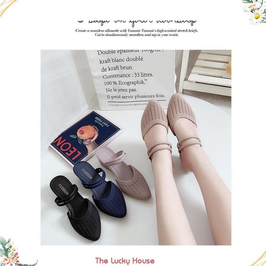 Giầy búp bê hở gót đi 2 kiểu tiện lợi phù hợp đi biển, dạo phố GN07