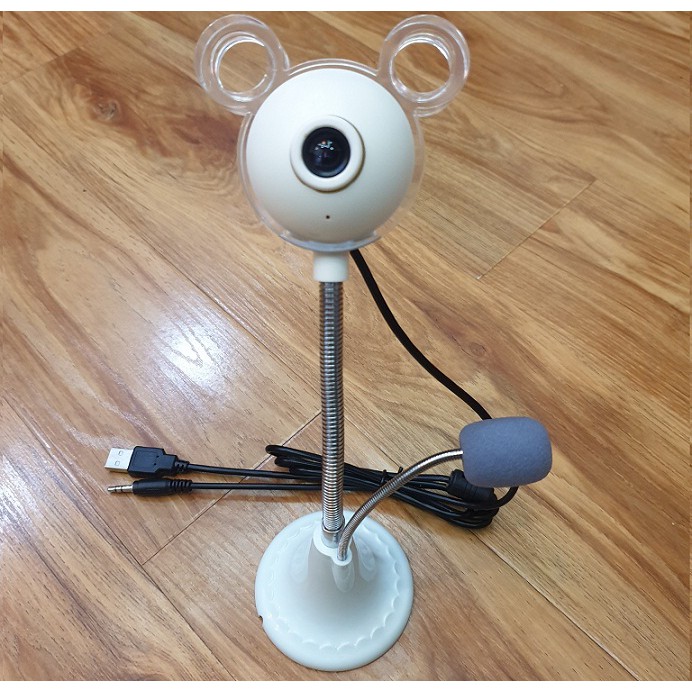 Webcam Cao Trắng Kèm Micro mickey