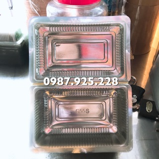 Hộp nhựa gấp dùng 1 lần C55 và hộp vuông 100 chiếc