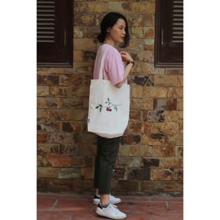 Túi vải thêu, Túi tote vải size to (túi thêu tay)