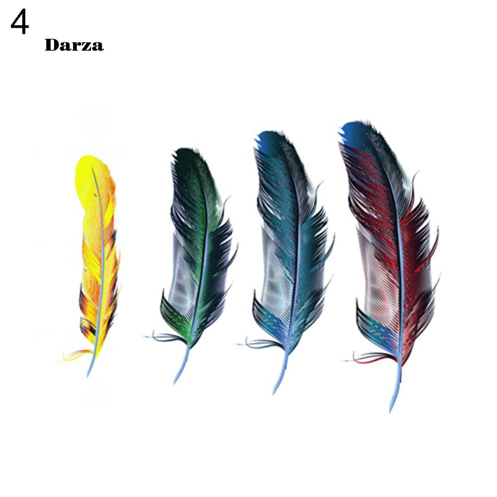 Miếng decal dán trang trí thân xe hình lông vũ nhiều màu