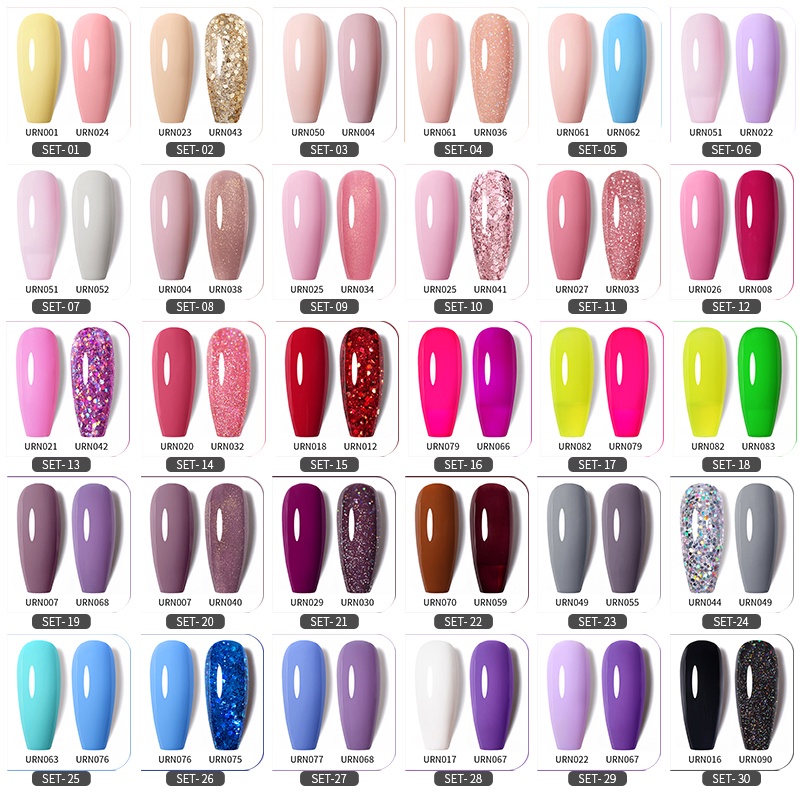 Set 2 lọ sơn gel UV UR SUGAR 7.5ml nhiều màu