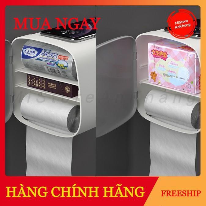 Hộp đựng giấy Cao cấp gắn tường, chống nước, Kệ để giấy đa năng Xiaomi, Kệ hộp giấy Xiaomi