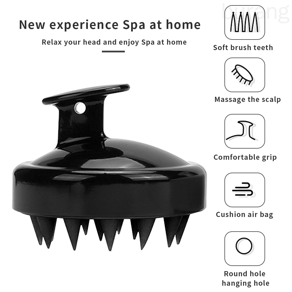 [Hàng mới về] Bàn Chải Bằng Silicon Dùng Mát Xa Da Đầu Khi Tắm Tiện Dụng