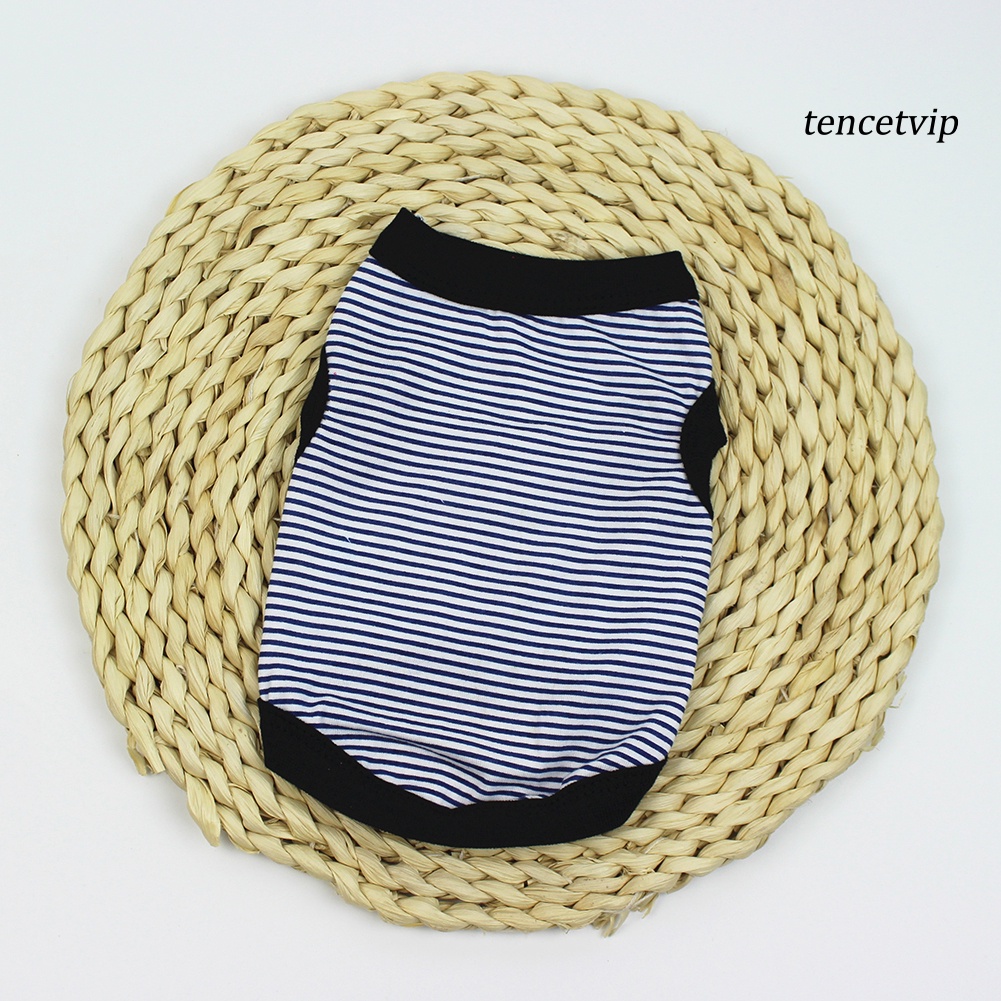 Áo Thun Cotton Mềm Thoáng Khí Họa Tiết Kẻ Sọc Cho Thú Cưng