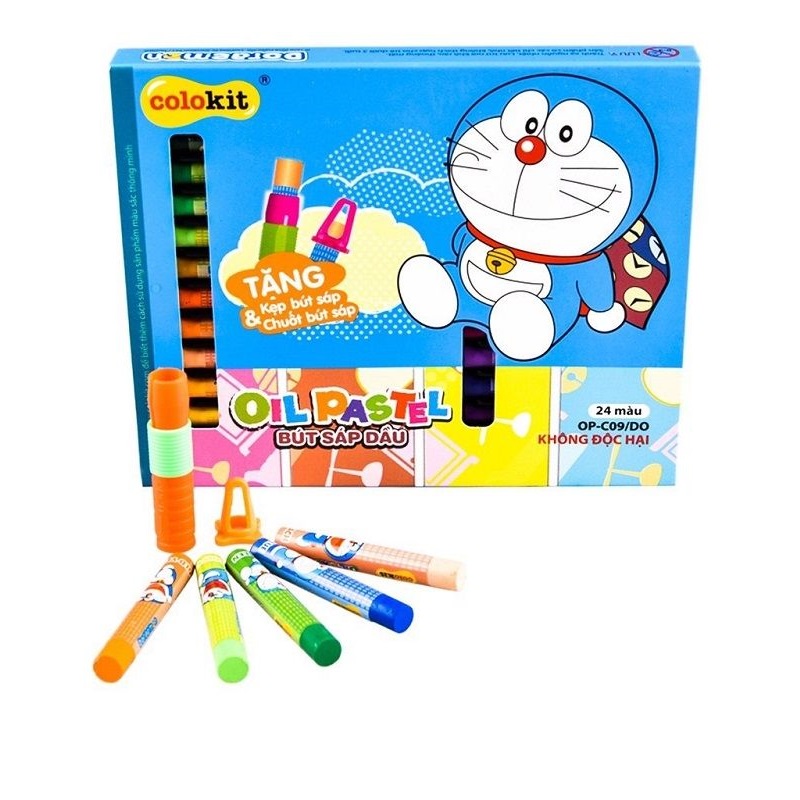 Bút sáp dầu Thiên Long Colokit Doraemon OP-C07/DO / OP-C08/DO / OP-C09/DO - 12/18/24 màu