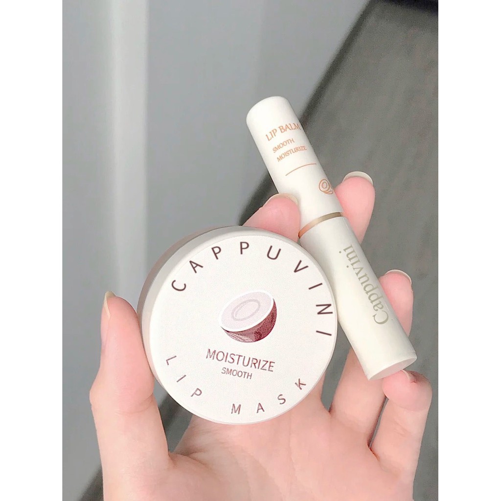 Set son dưỡng mặt nạ ngủ môi CAPPUVINI Moisturizing Lip Care Set CAPU02 | BigBuy360 - bigbuy360.vn
