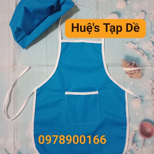 Sét tạp dề xanh và cam