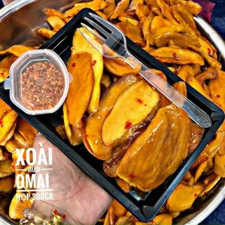 Xoài Sấy Muối Ớt Ô Mai - Hộp 300gram - Shop Mẹ Bắp - chua cay mặn ngọt  [Nhà Làm]