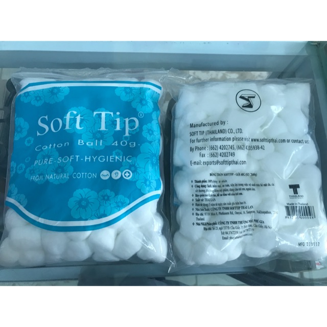 Bông tẩy trang Soft tip viên tròn