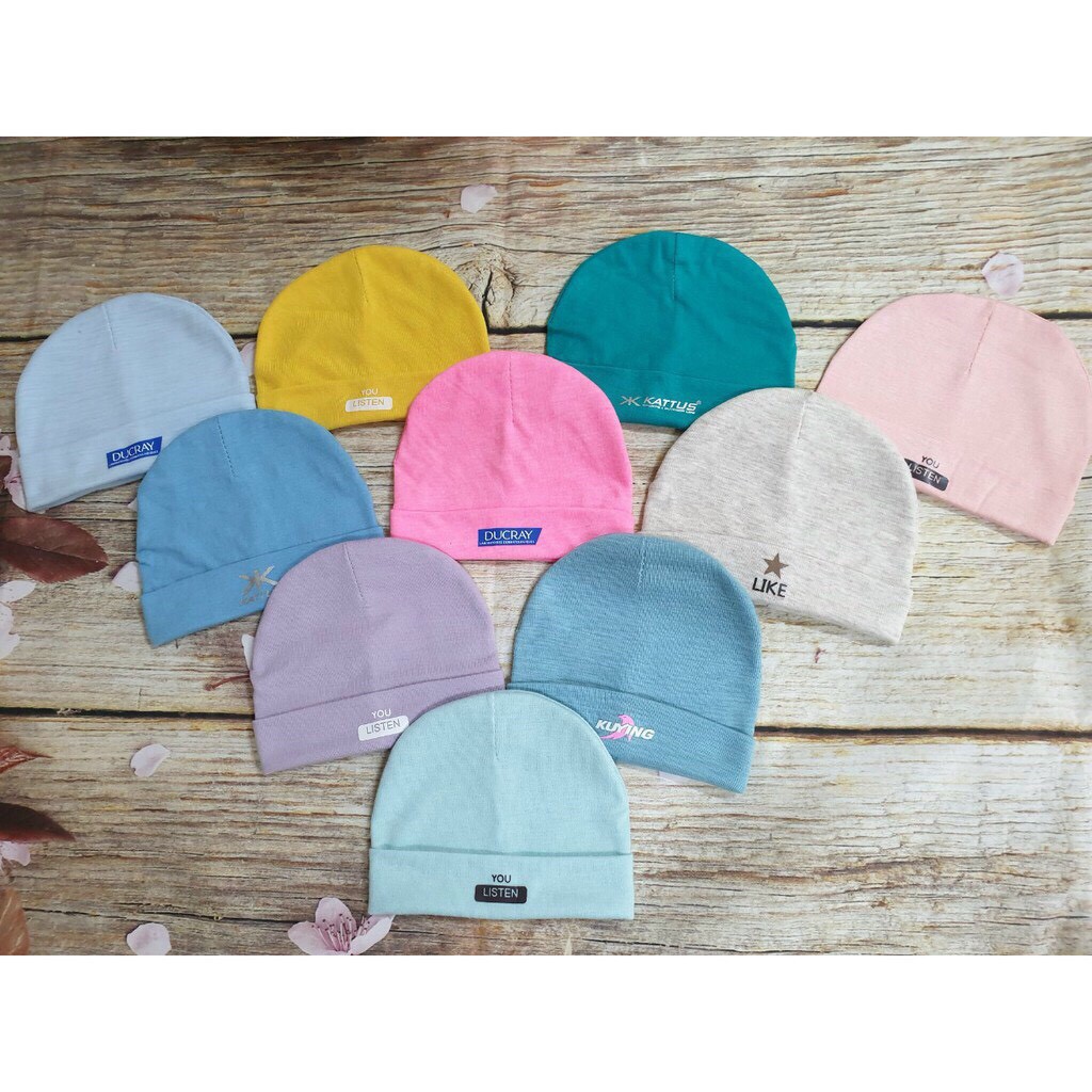Mũ cho cotton siêu co dãn thoải mái cho bé 0-3m
