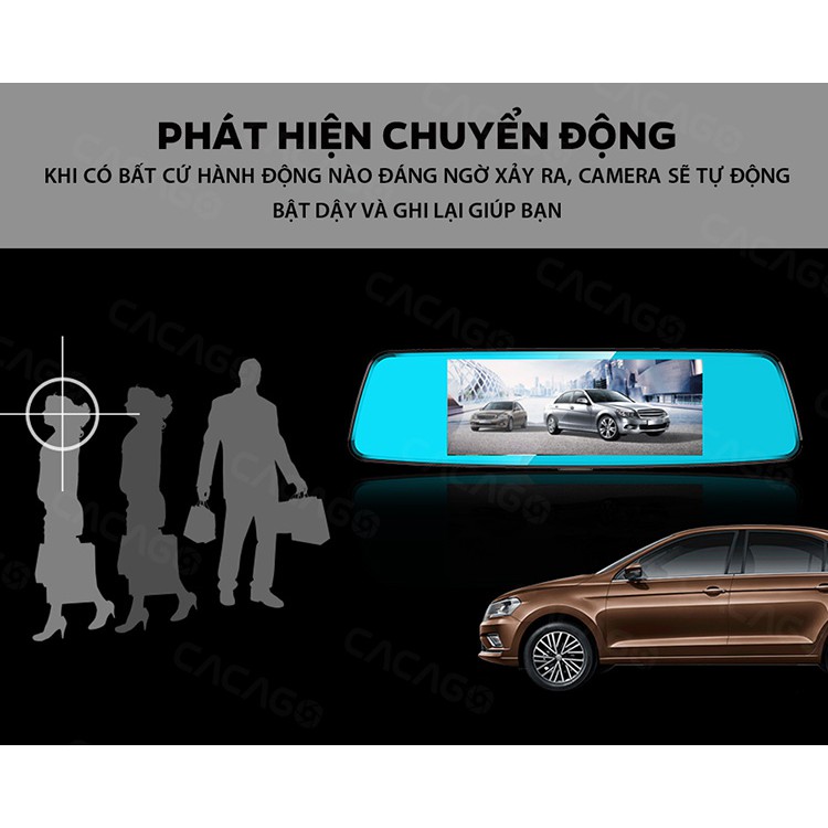 Camera Hành trình ô tô Anytek T77 Full HD (1920*1080P) - Cam gương, màn hình 7 inch cảm ứng, Quay 2 mắt trước sau | BigBuy360 - bigbuy360.vn