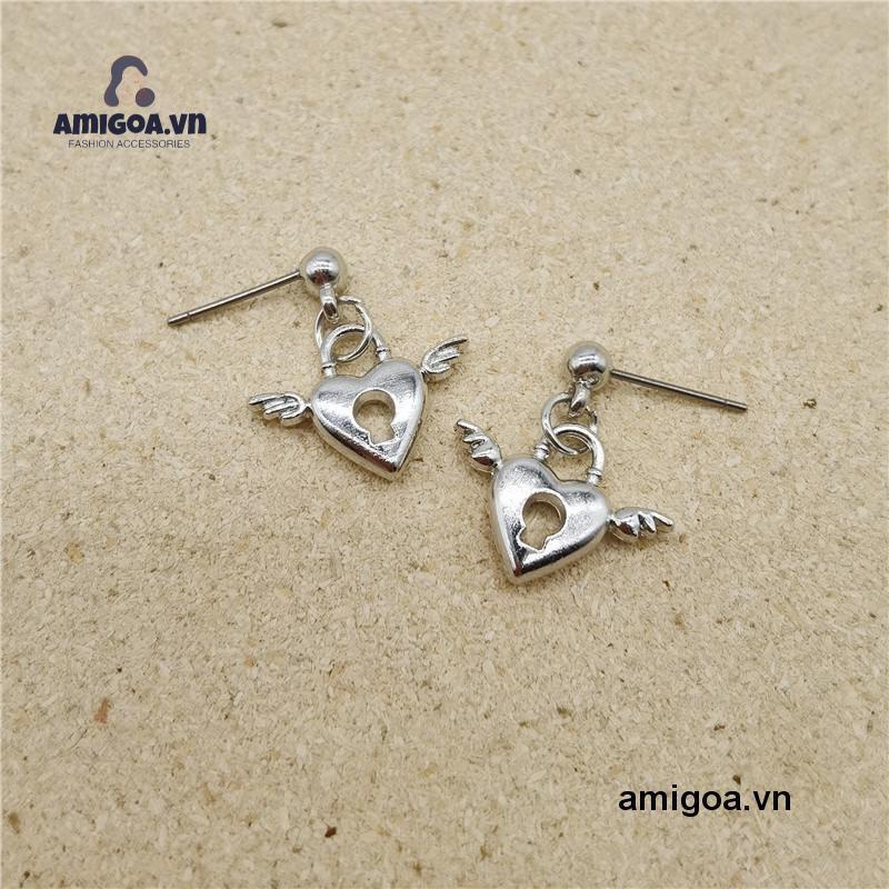 ✨✨1 Cặp Khuyên Tai Hình Chìa Khóa Trái Tim Xinh Xắn Cho Nữ