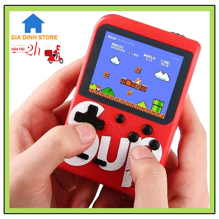 Máy chơi game cầm tay SUP mini 400 trò, hỗ trợ 2 người chơi, kết nối màn hình tivi, bảo hành 1 đổi 1