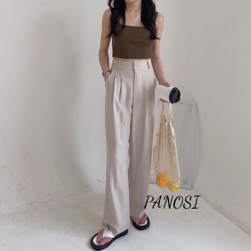 Áo coptop 2 dây bản to PANOSI có mút ngực chất zip co giãn cao cấp - Mã A630