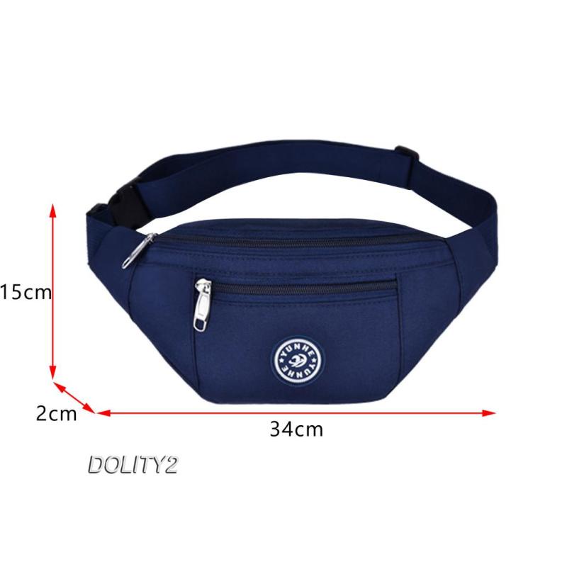 [DOLITY2] Durable Waist Fanny Pack Belt Money Bag Pouch Travel Purse Hip Bum Bag Blue