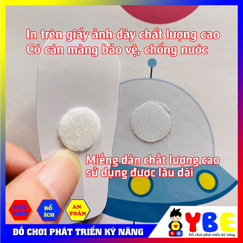 Đồ chơi học liệu bóc dán Montessori không gian vũ trụ Space busy book vừa chơi vừa học giúp bé phát triển kỹ năng