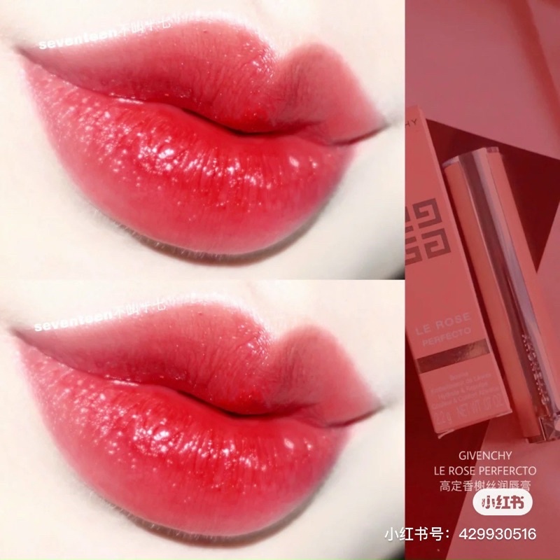 Son dưỡng Givenchy Le Rouge Perfecto màu 303 Warming Red và 302 Solar Red