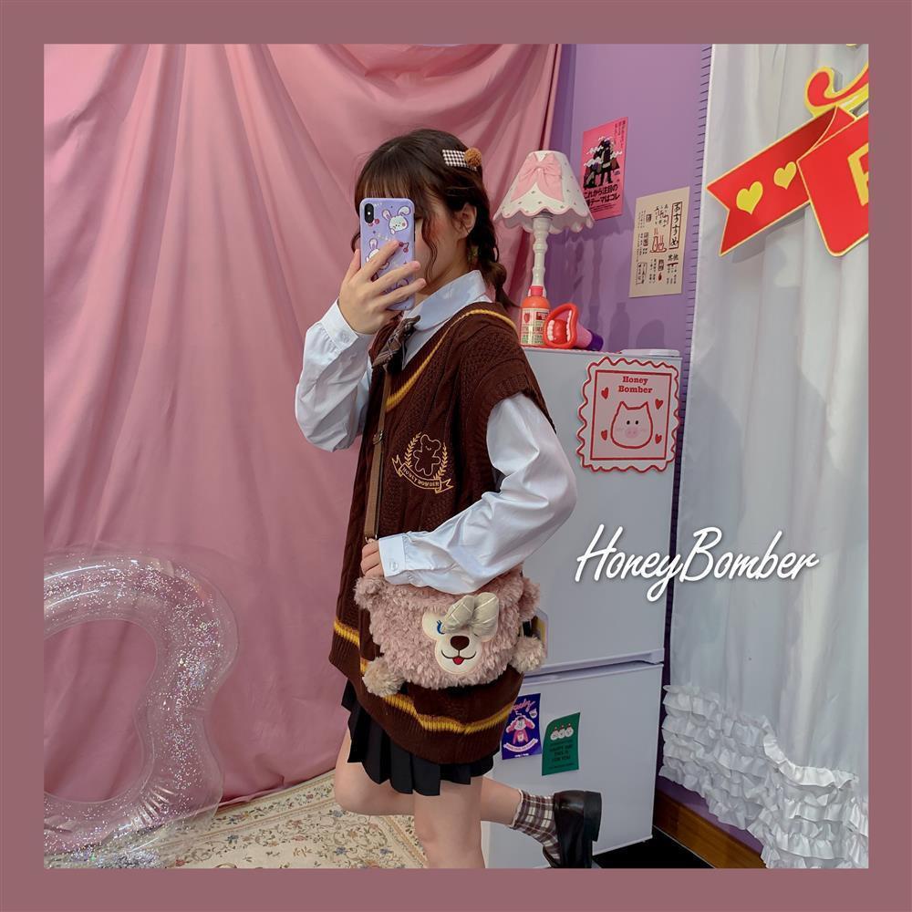 Set Áo Sơ Mi + Áo Len Không Tay Dáng Rộng Họa Tiết One Piece Thời Trang Xuân Thu | BigBuy360 - bigbuy360.vn