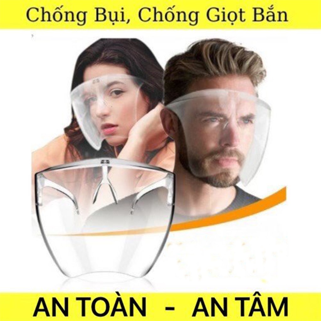 Kính Bảo Hộ FACE SHIELD Chống Giọt Bắn An Toàn Trong Suốt Không Mờ Cao Cấp