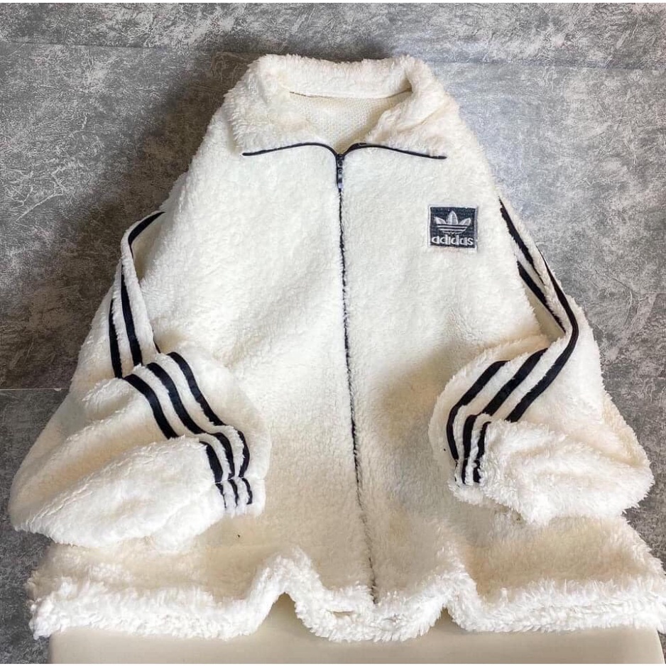 Áo khoác nữ kéo khóa Lông cừu logo Das siêu ấm_thời trang mùa đông-phong cách Unisex phom rộng | BigBuy360 - bigbuy360.vn