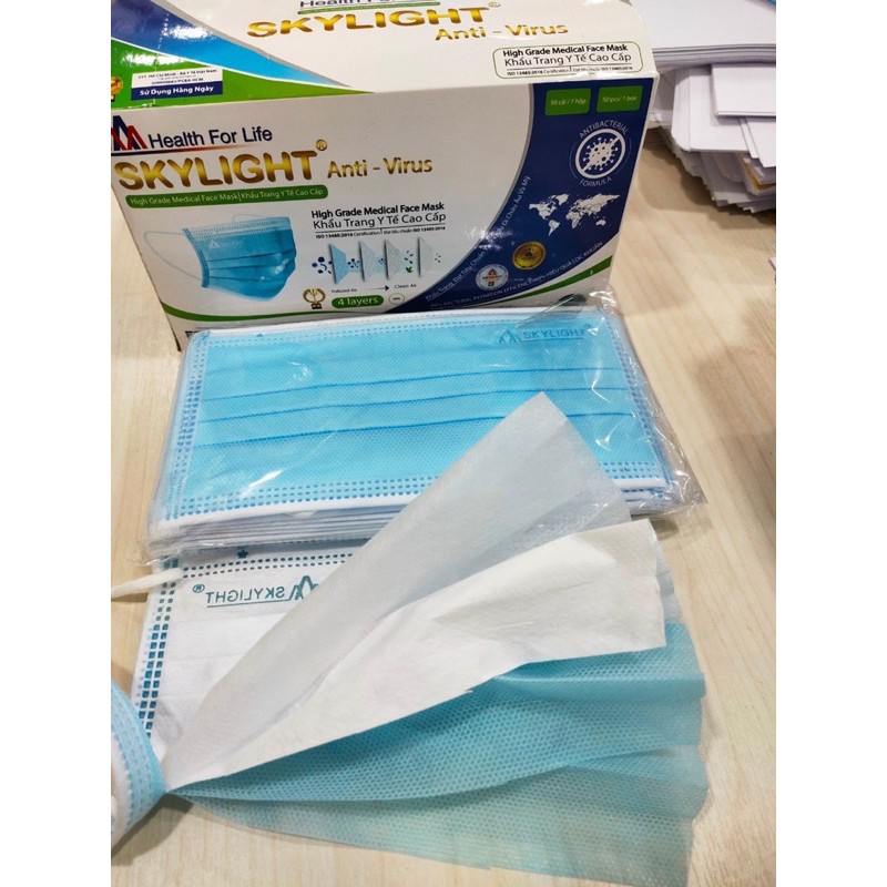 Khẩu trang y tế 4 lớp Skylight - (Hộp 50 cái)