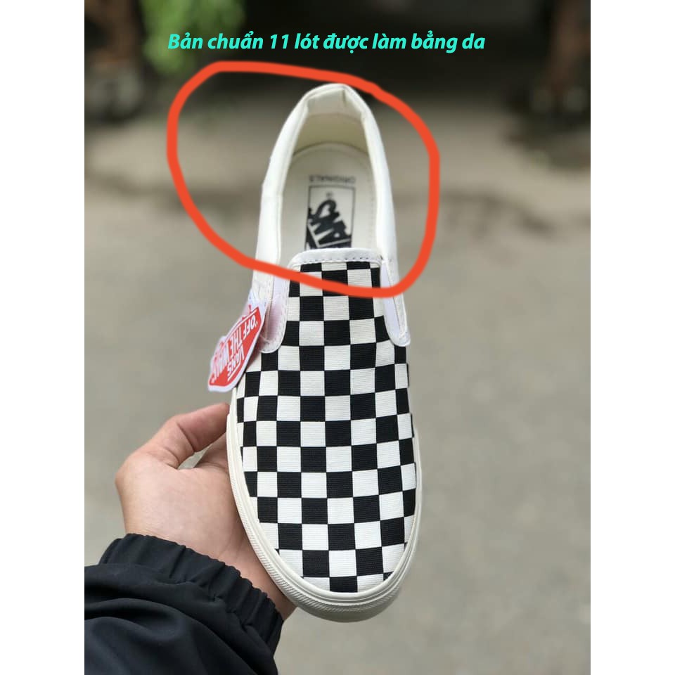 Giày vans vault caro  (Checkerboard Slip On) bản Trung ảnh trực tiếp full box ,bill