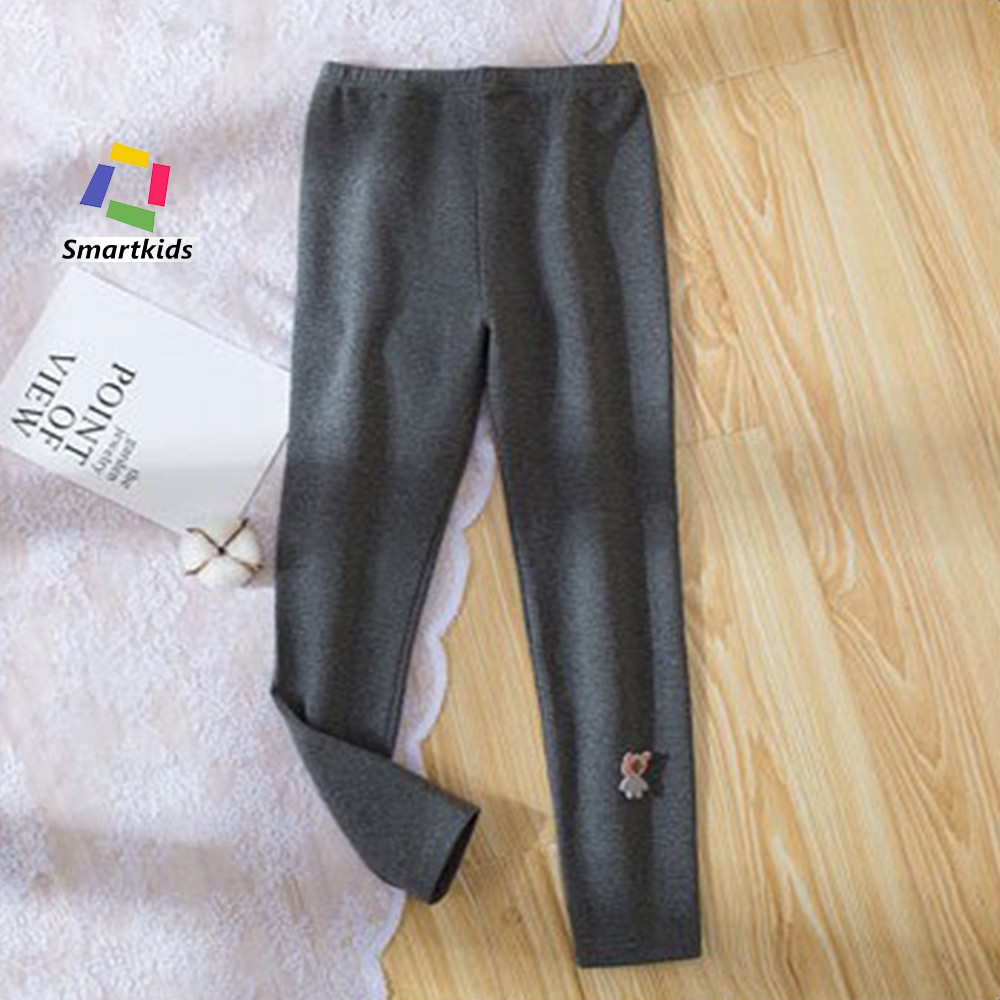 [Mã FAMAYFA2 giảm 10K đơn 50K] Quần legging bé gái - Quần legging cotton đính thỏ Smartkids TE2612