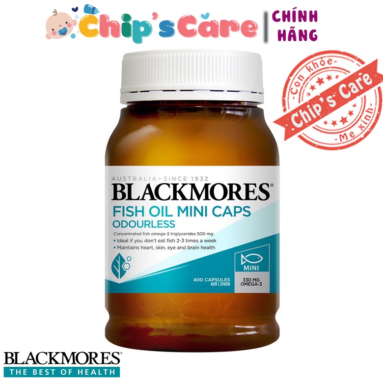 Blackmores Odourless Fish Oil  dầu cá lọ 400 viên