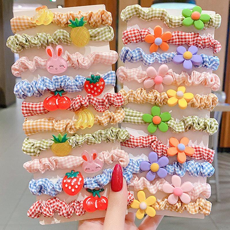 Set 10 Dây Cột Tóc Cỡ Lớn Dễ Thương Cho Bé Gái