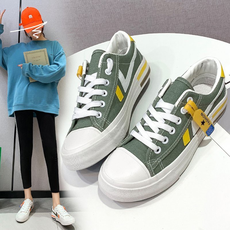 Giày nữ giá rẻ, Giày thể thao nữ CVS, Sneakers Canvas Flat Shoes (A15)