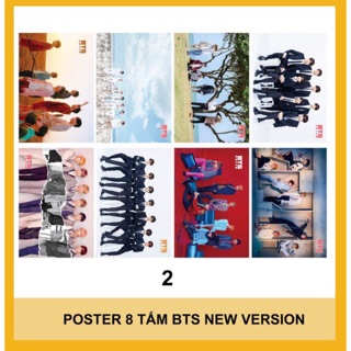 Poster ảnh nhóm bts set 8 tấm khổ a3
