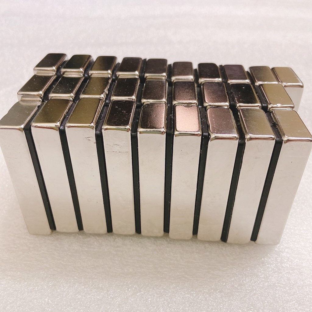 Nam châm đất hiếm 50x20x10mm phủ mạ niken N52 siêu mạnh