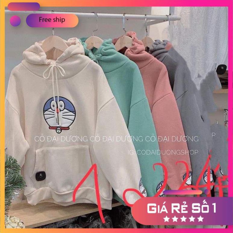 [ Siêu Hot ] Áo Hoodie 3D meo Doremon in tay ( inb shop để chọn màu ạ ).  siêu hot, siêu thời trang