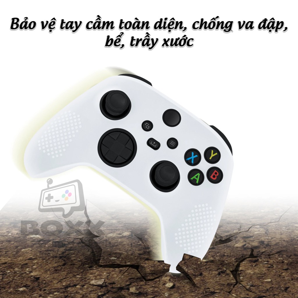 Bọc tay cầm xbox series x, ốp silicone tay cầm xbox series x chính hãng Dobe - Tặng kèm bọc núm analog