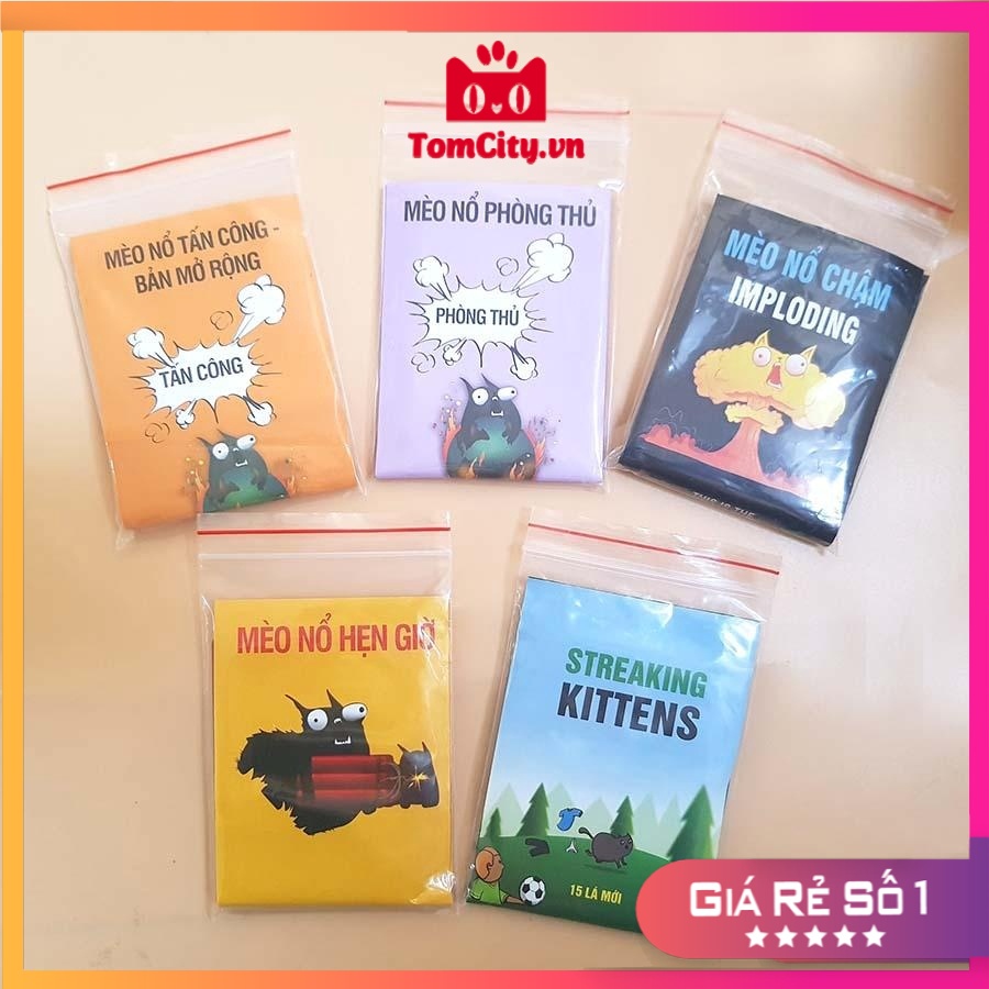 Combo Mèo Nổ Exploding Kittens 05 Bản Mở Rộng Bản Đẹp