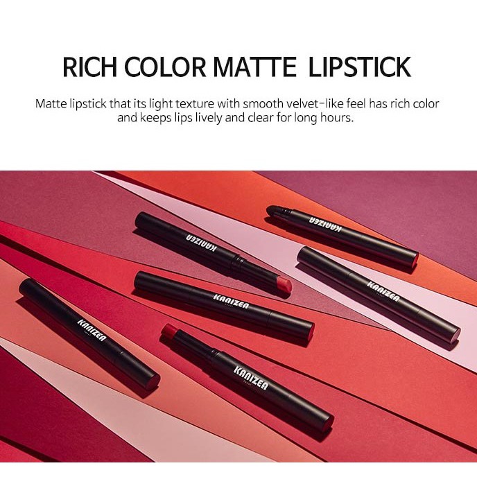 Son lì siêu đẹp- giữ màu trong nhiều giờ Kanizea Rich color matte lipstick