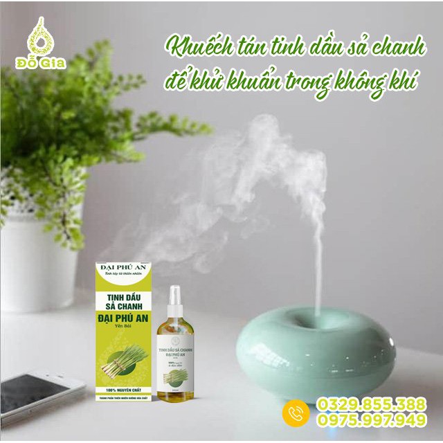 [COMBO] 5 CHAI TINH DẦU SẢ CHANH NGUYÊN CHẤT - Một sản phẩm của ĐẠI PHÚ AN