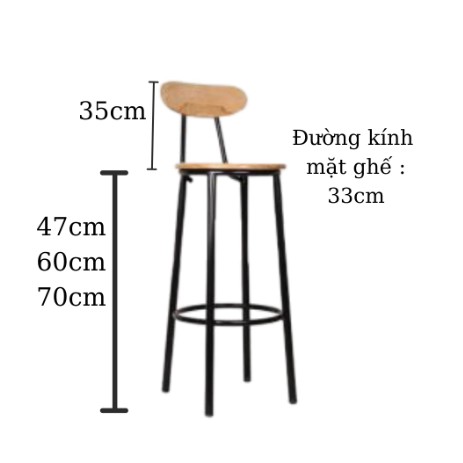 Ghế sắt quầy ba cao giá rẻ