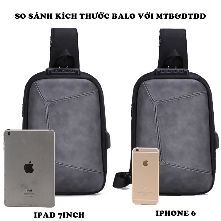 Balo đeo chéo thời trang chống trộm 3 sọc  Sling Bag 2021