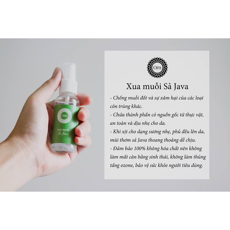 Tinh dầu xịt xua đuổi côn trùng, tinh dầu sả Java 50mL | BigBuy360 - bigbuy360.vn