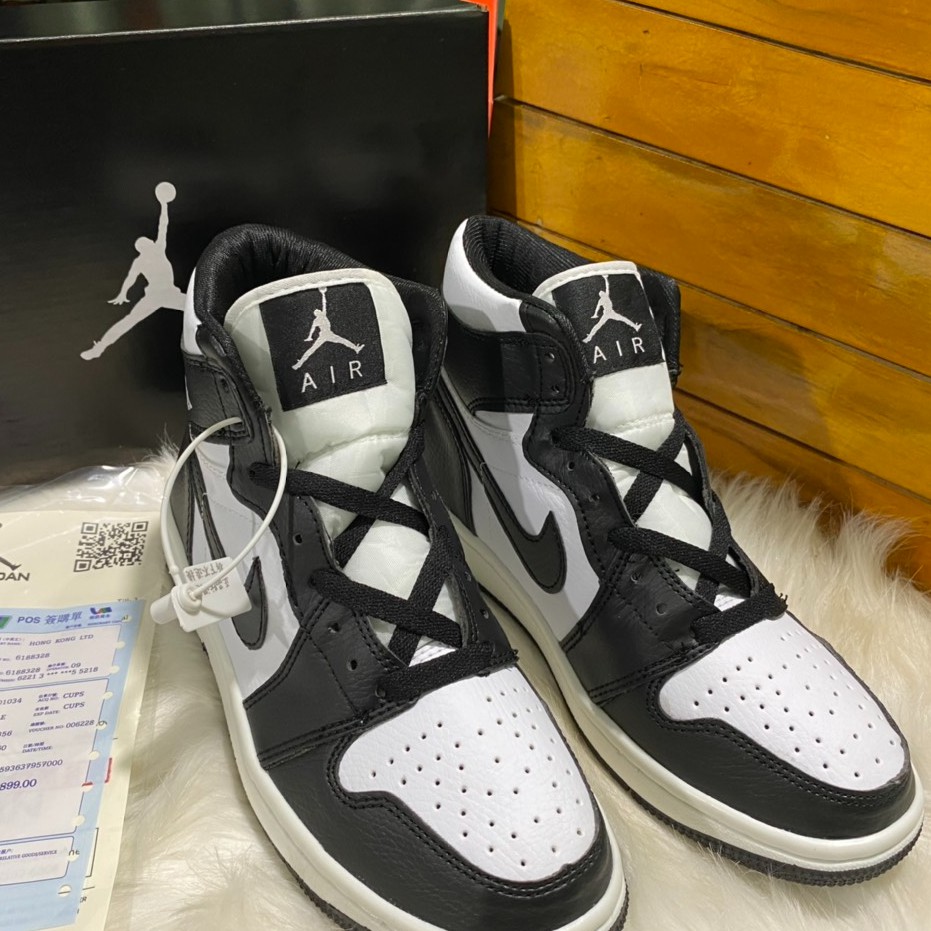 Giày JORDAN 1 PANDA Cao Cổ ⚡️FULL BOX BILL⚡️ Giày 𝐉𝐨𝐝𝐚𝐧 JD1 Đen Trắng Cổ Cao, High Panda Trẻ Trung Nam Nữ 2021 | BigBuy360 - bigbuy360.vn