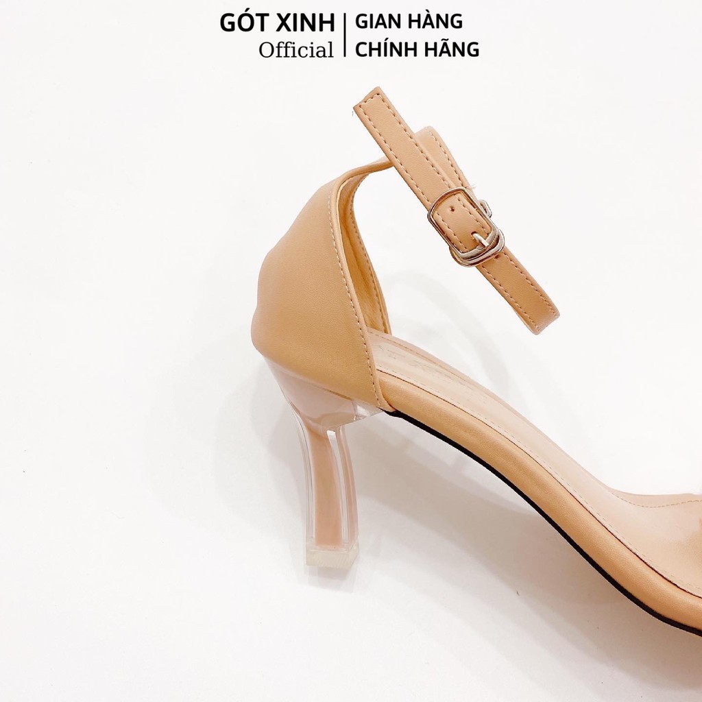 Giày sandal cao gót GÓT XINH GD7 da mờ cao 7cm