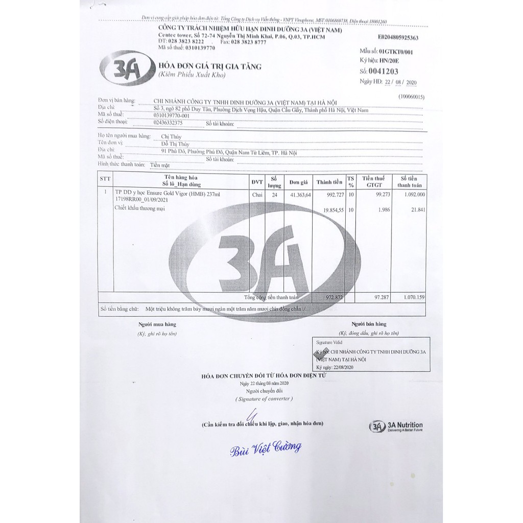 Thùng 24 chai sữa Ensure Gold Vigor HMB - chai 237ml