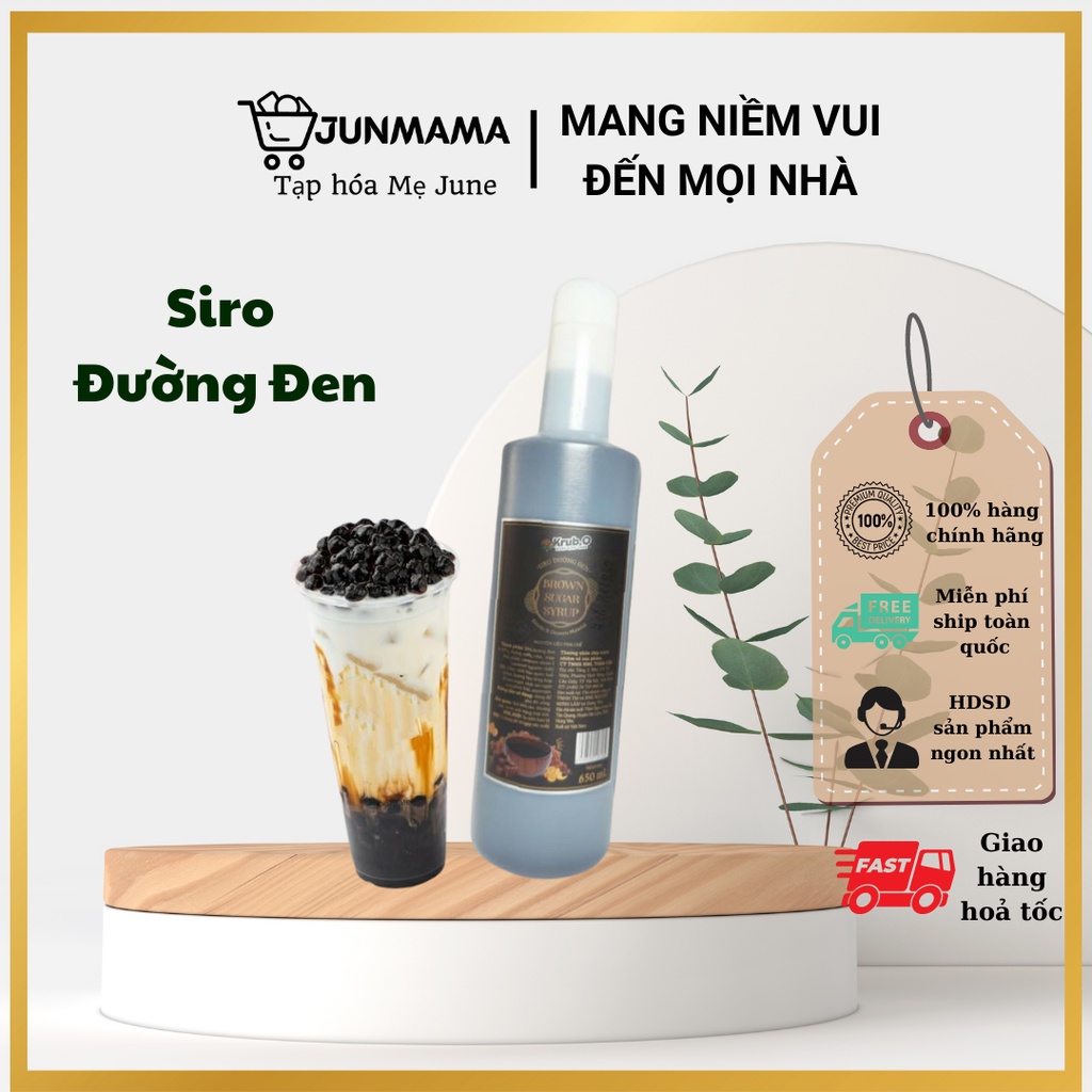 Siro đường đen chuẩn vị siêu thơm đặc biệt, trà sữa trân châu đường đen, nguyên liệu trà sữa