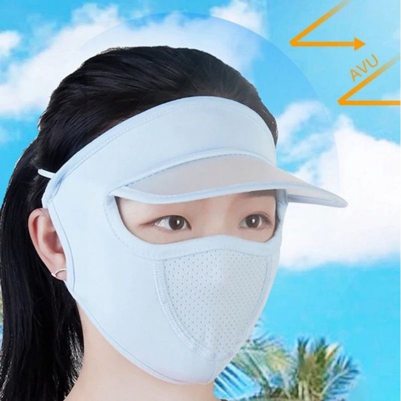 Khẩu Trang Chống Nắng Thoáng Khí Che Phủ Toàn Diện Có Thể Giặt Sạch Dành Cho Nữ